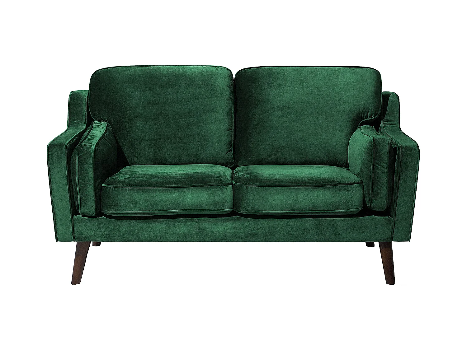 Sofa LOKKA Samtstoff Smaragdgrün 2-Sitzer