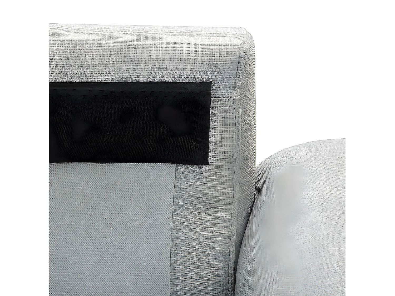 Canapé d'Angle Côté Droit en Tissu Gris Clair 4 Places Housses Amovibles Kiruna