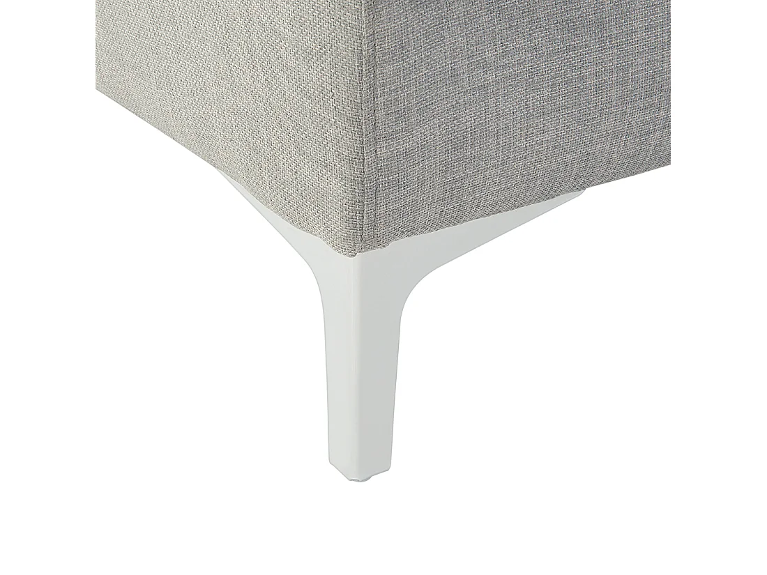 Canapé d'angle KIRUNA Tissu Gris clair 4 places Côté droit