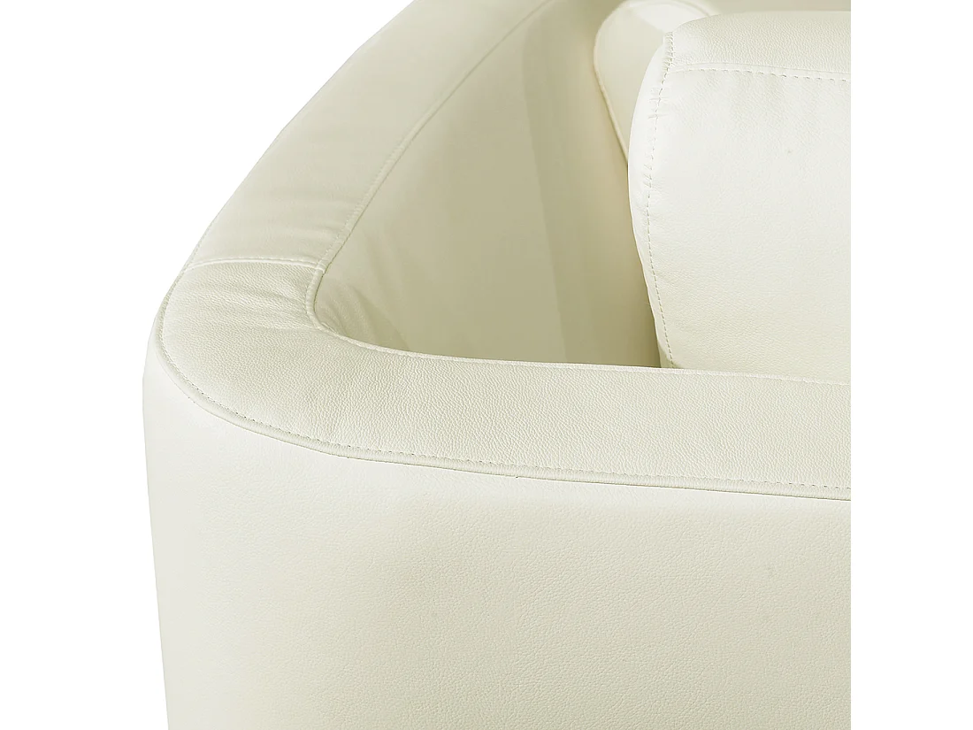 Halfronde bank ROTUNDE Leer Crème 7-zitter