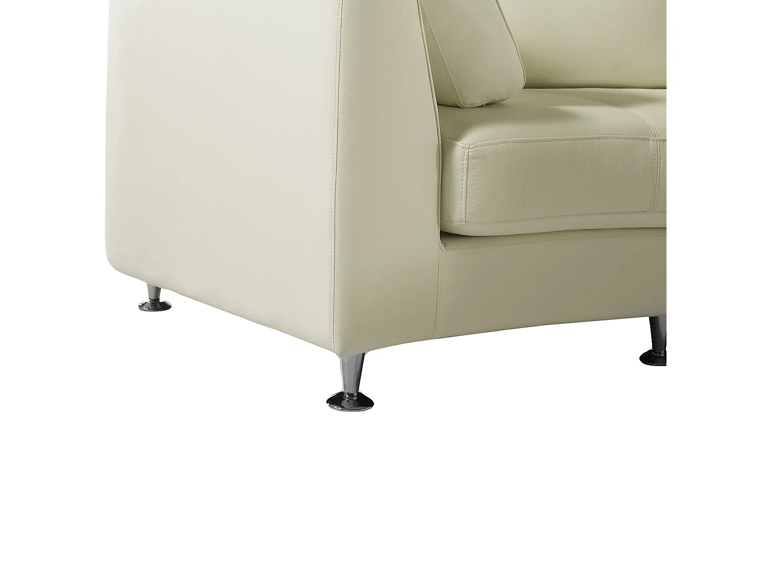 Halfronde bank ROTUNDE Leer Crème 7-zitter