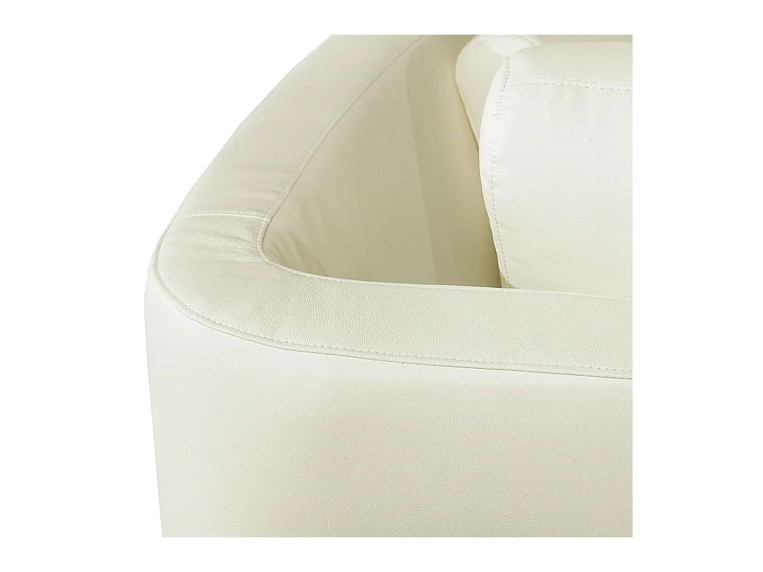 Divano semicircolare ROTUNDE Pelle naturale Crema 7 posti