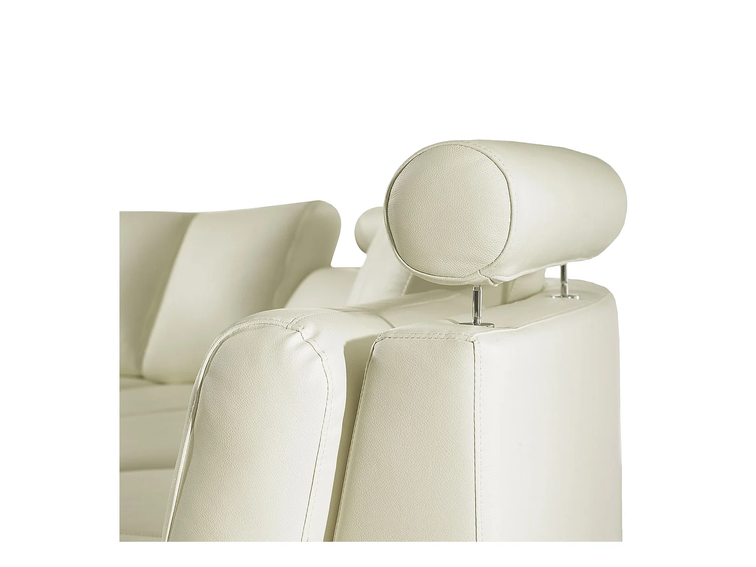 Divano semicircolare ROTUNDE Pelle naturale Crema 7 posti
