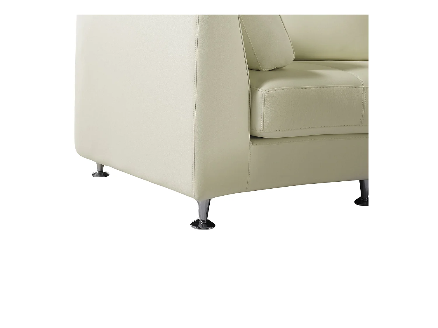 Divano semicircolare ROTUNDE Pelle naturale Crema 7 posti