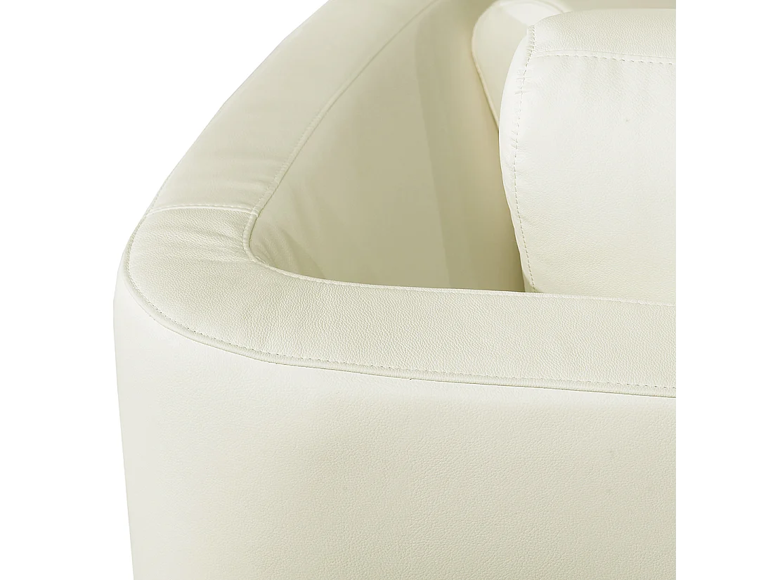 Halfronde bank ROTUNDE Leer Crème 7-zitter