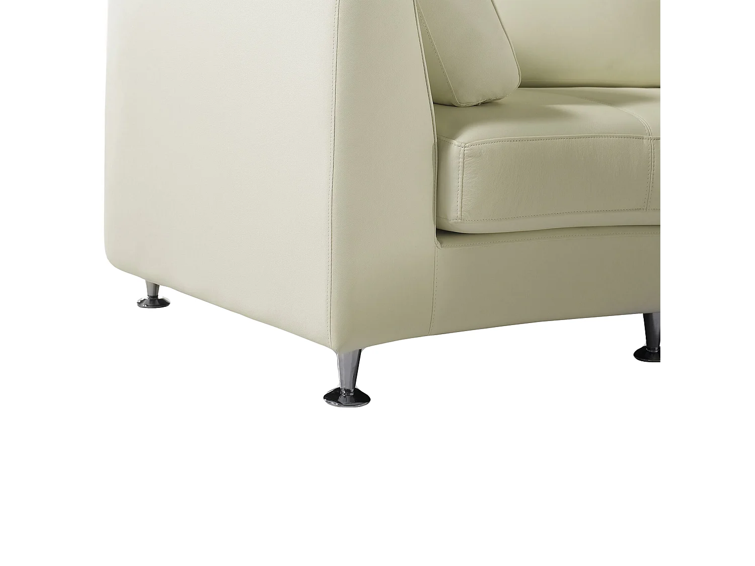 Halfronde bank ROTUNDE Leer Crème 7-zitter