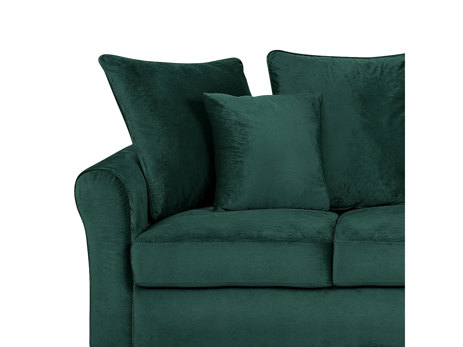 Dreisitzer Sofa Polstersofa Samtstoff dunkelgrün Modern 3er Couch Bornholm