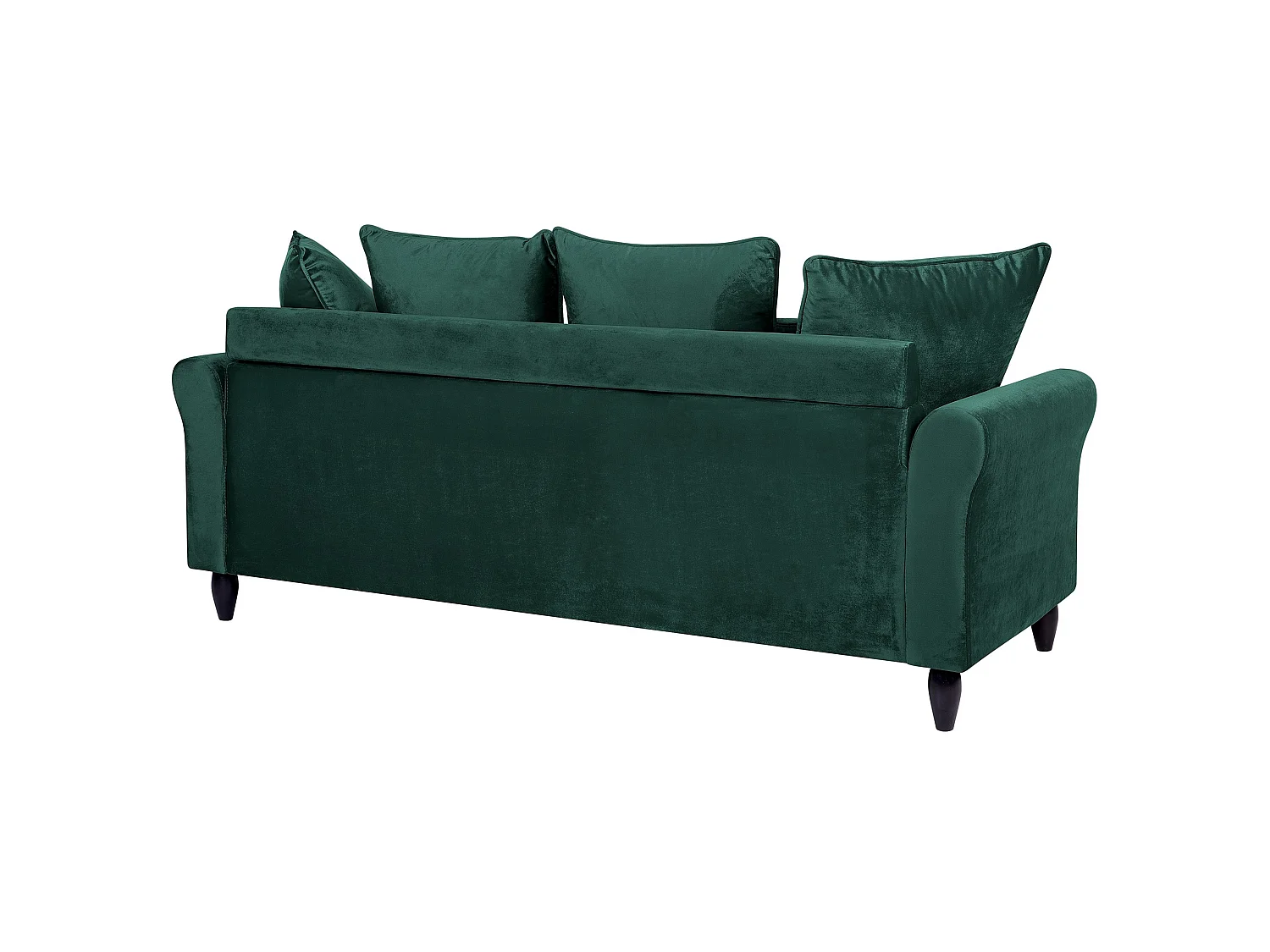 Sofa BORNHOLM Samtstoff Dunkelgrün 3-Sitzer