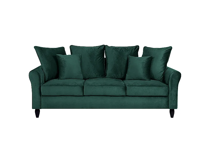 Divano BORNHOLM Velluto Verde scuro 3 posti