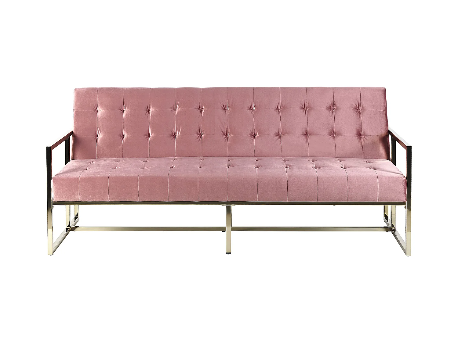 Canapé-lit 3 places MARSTAL Velours Rose
