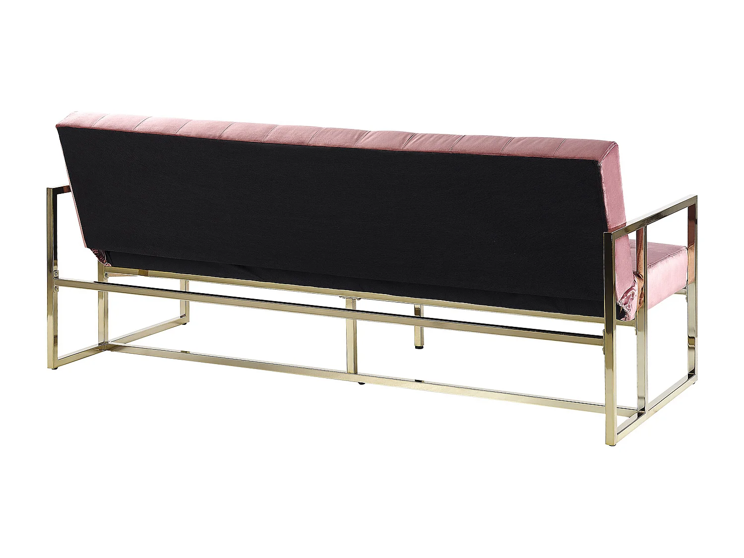 Canapé-lit 3 places MARSTAL Velours Rose