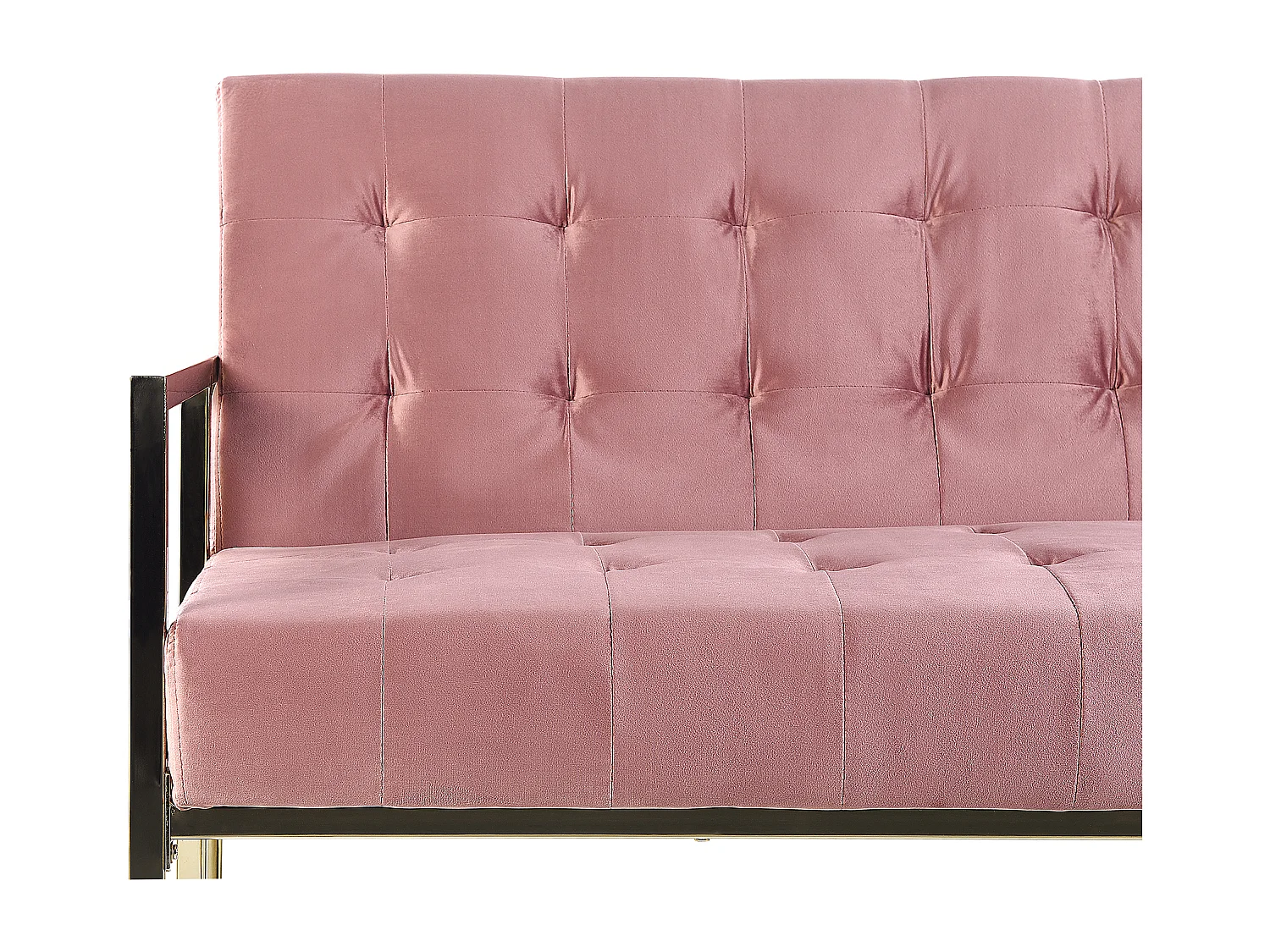 Canapé-lit 3 places MARSTAL Velours Rose