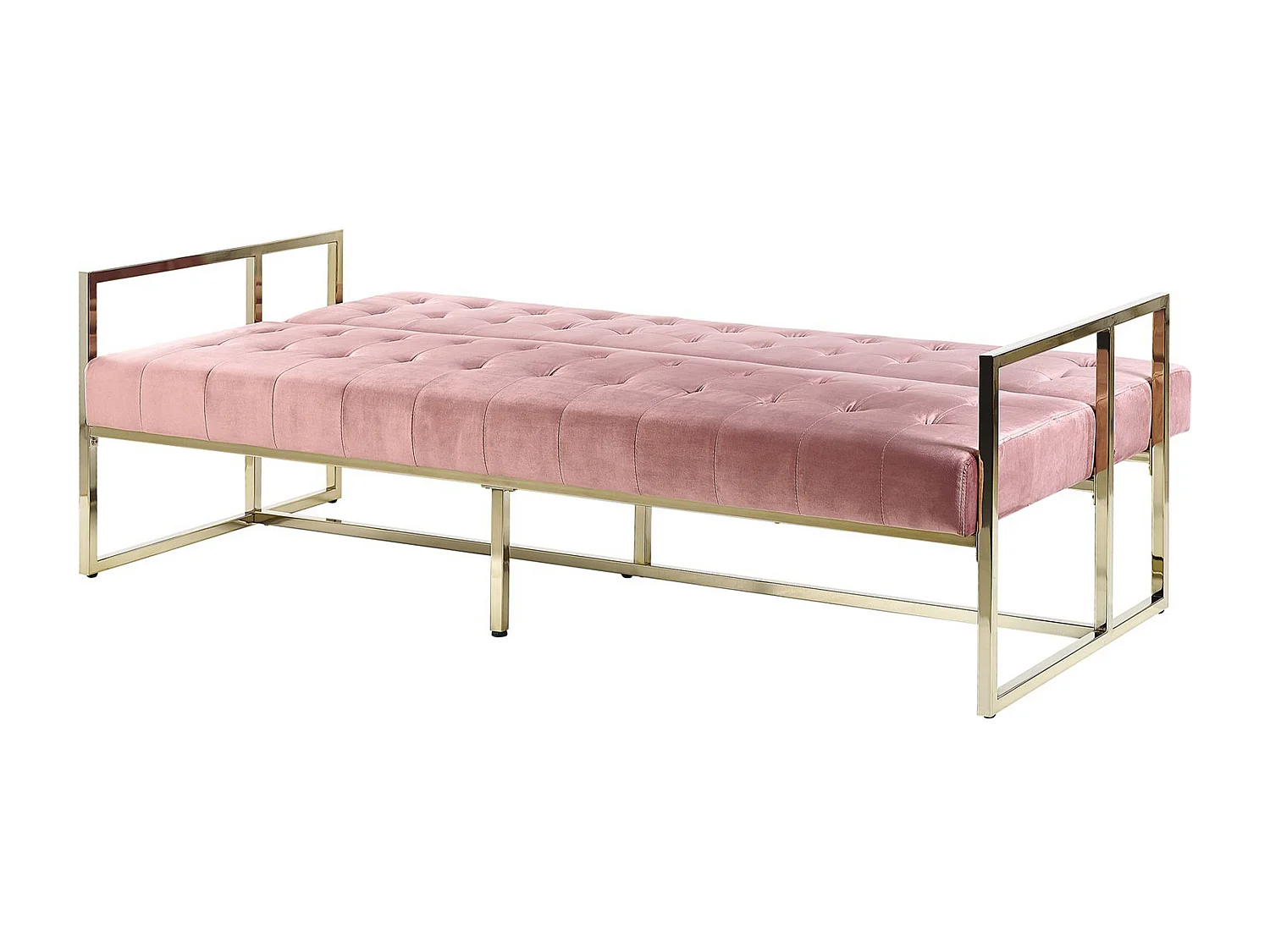 Schlafsofa MARSTAL Samtstoff Rosa 3-Sitzer