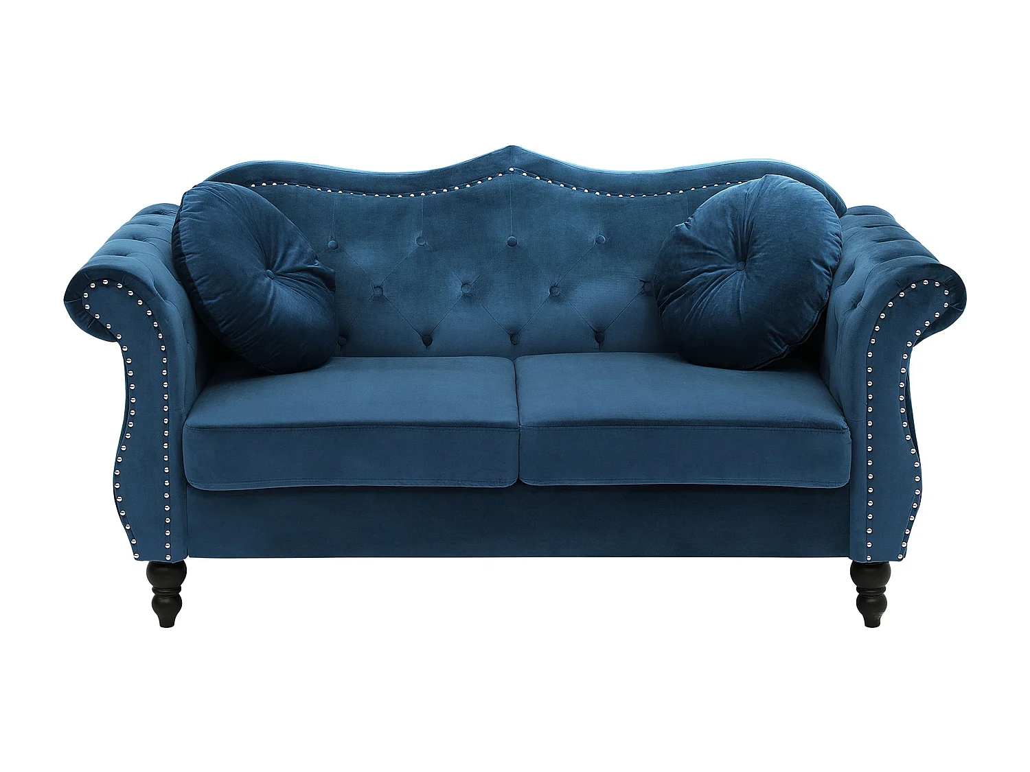 Bank SKIEN Fluweel Marineblauw 2-zitter