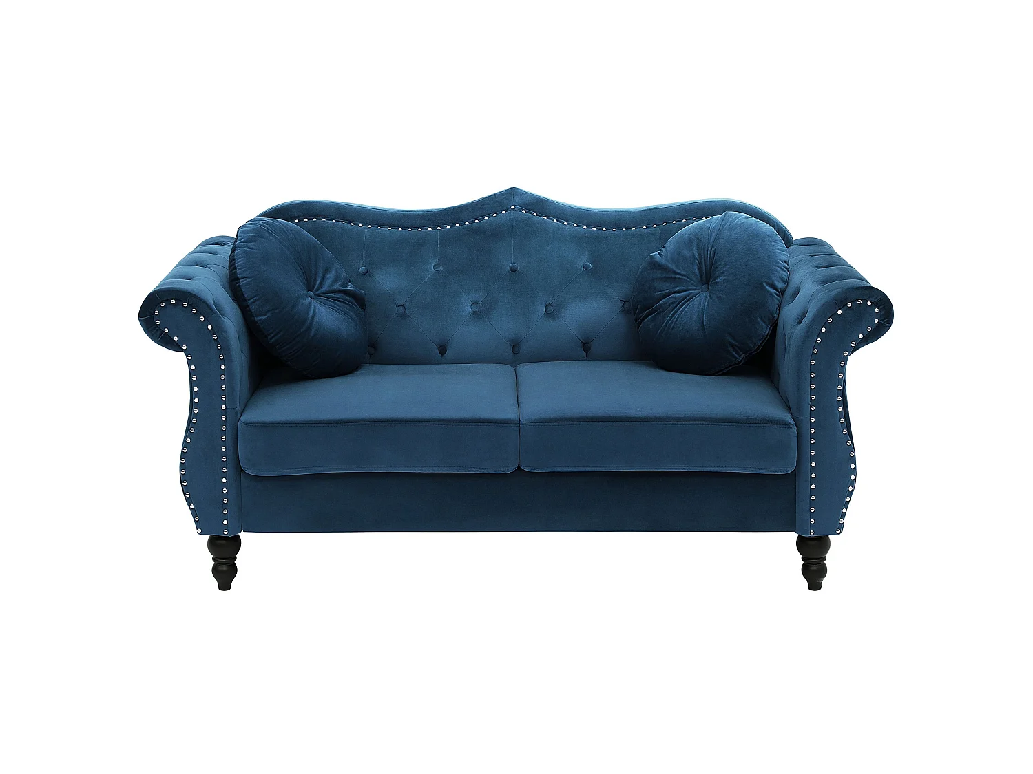Canapé SKIEN Velours Bleu marine 2 places