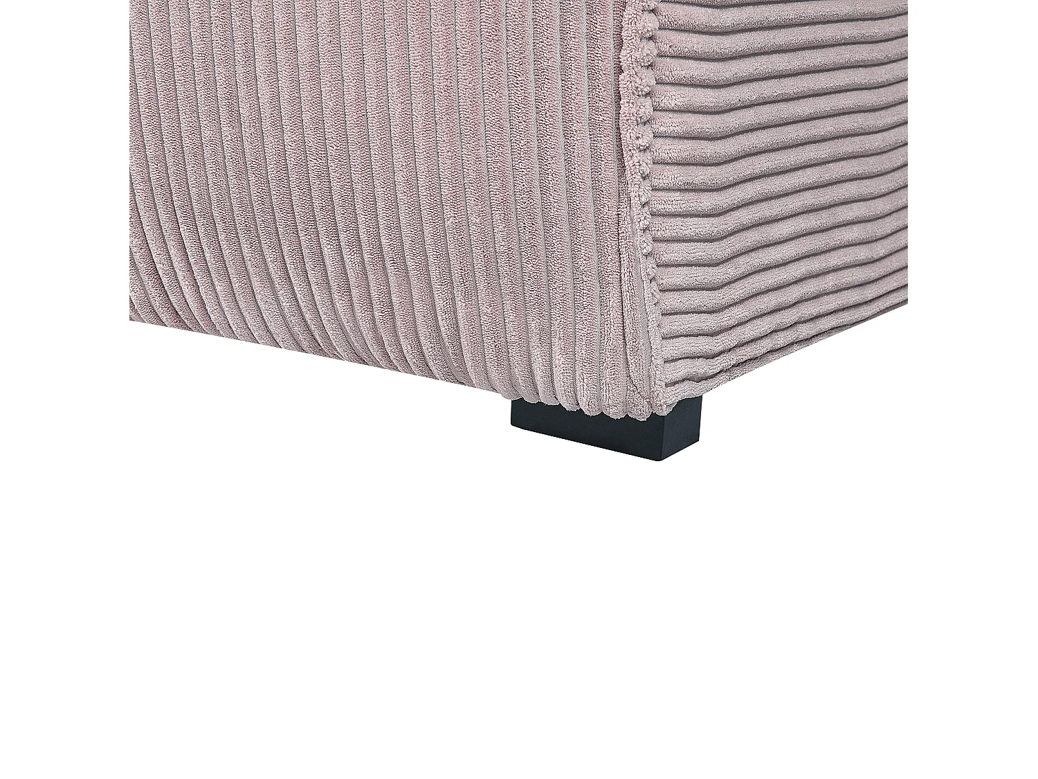 Canapé d'Angle 3 Places - Dolva - Côté Gauche, en Velours Côtelé, Gris Taupe