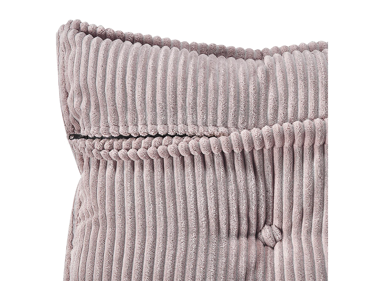 Canapé d'Angle 3 Places - Dolva - Côté Gauche, en Velours Côtelé, Gris Taupe