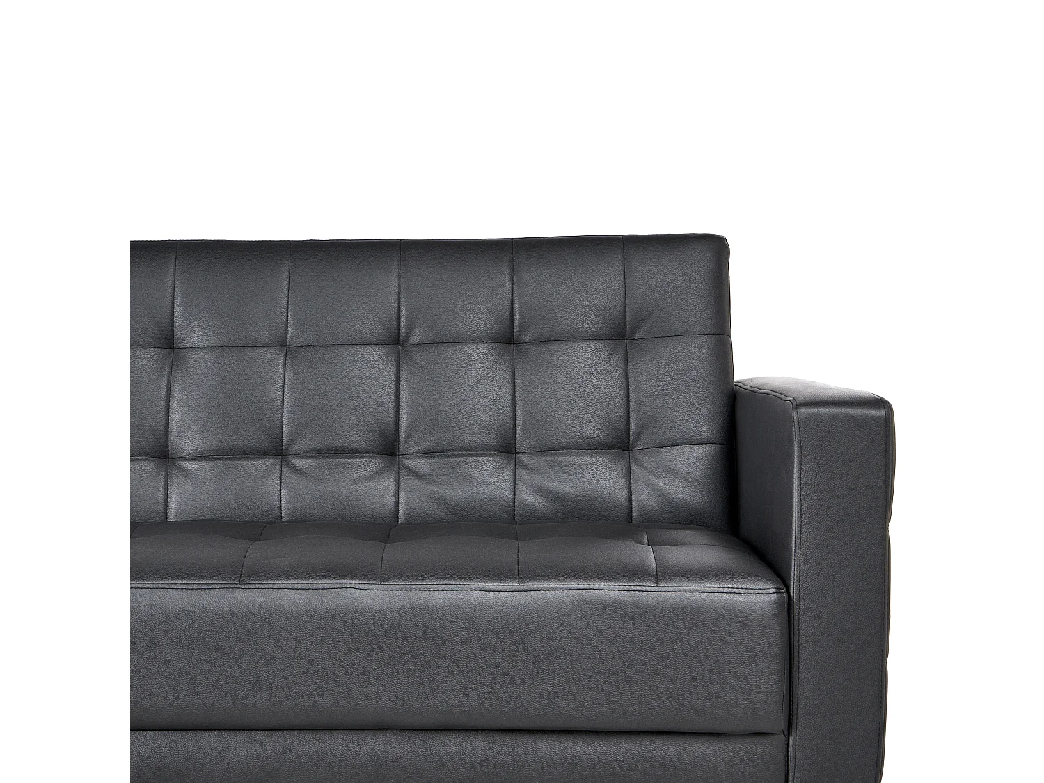 Modernes Schlafsofa Kunstleder Ecksofa schwarz Aberdeen