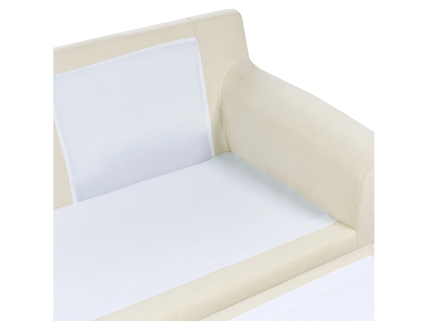 Divano angolare ELVENES Tessuto Beige chiaro 3 posti Lato destro