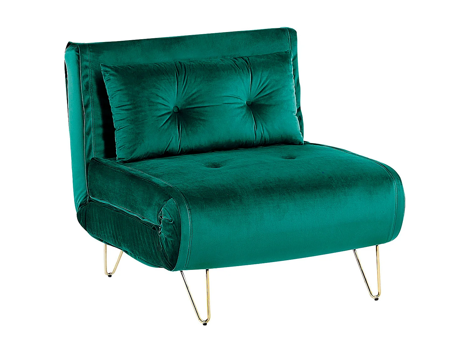 Fauteuil convertible VESTFOLD Velours Vert foncé