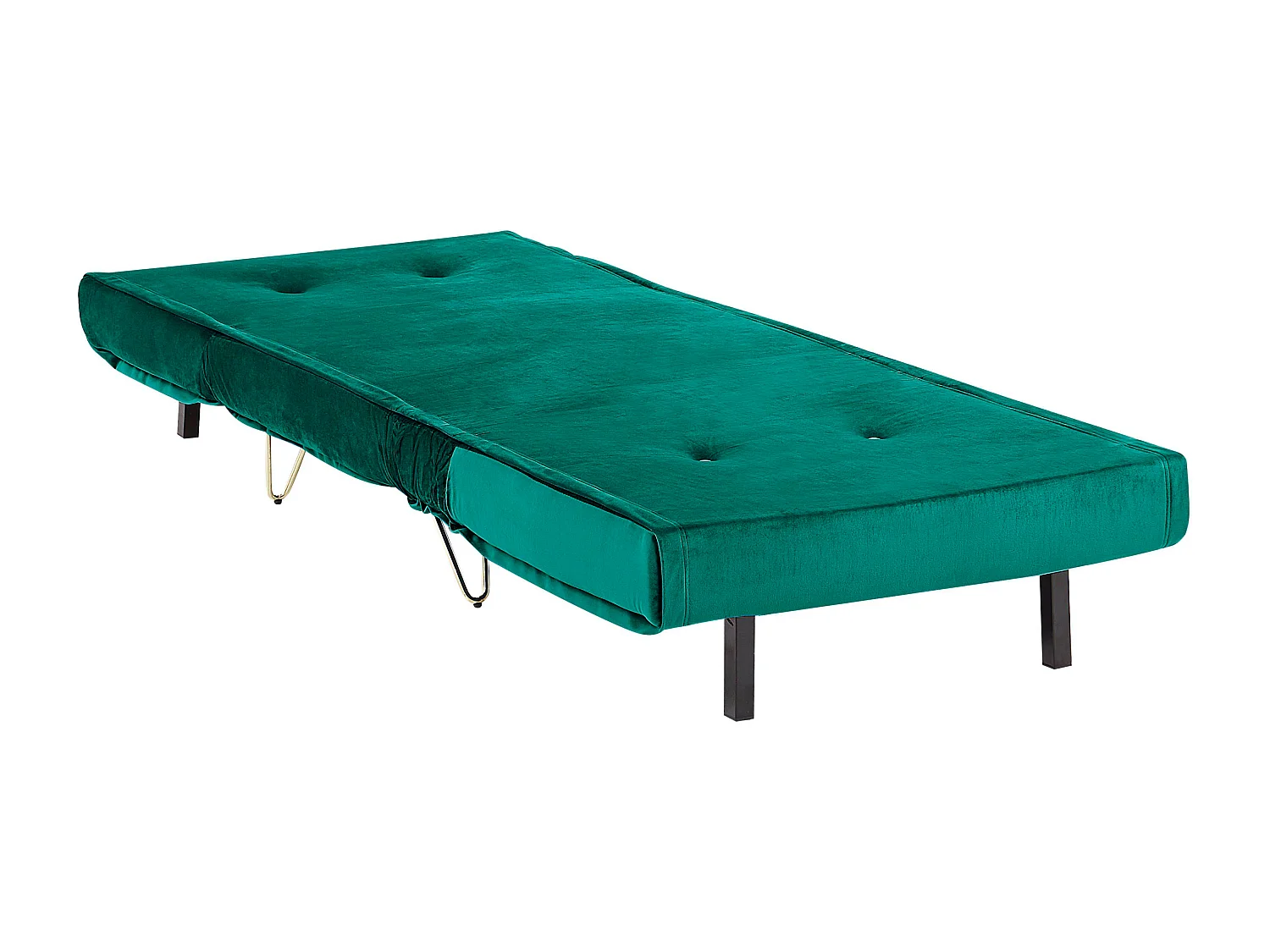 Fauteuil convertible VESTFOLD Velours Vert foncé