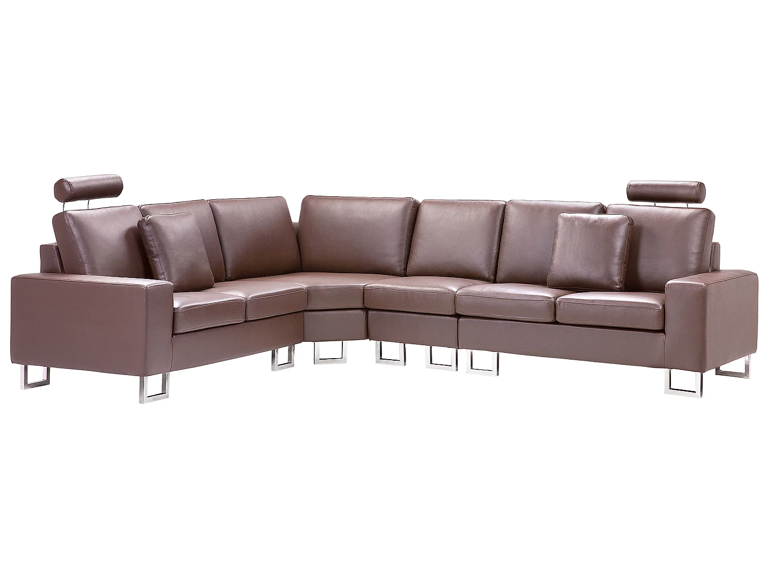 Hoekbank leer bruin rechtszijdig STOCKHOLM