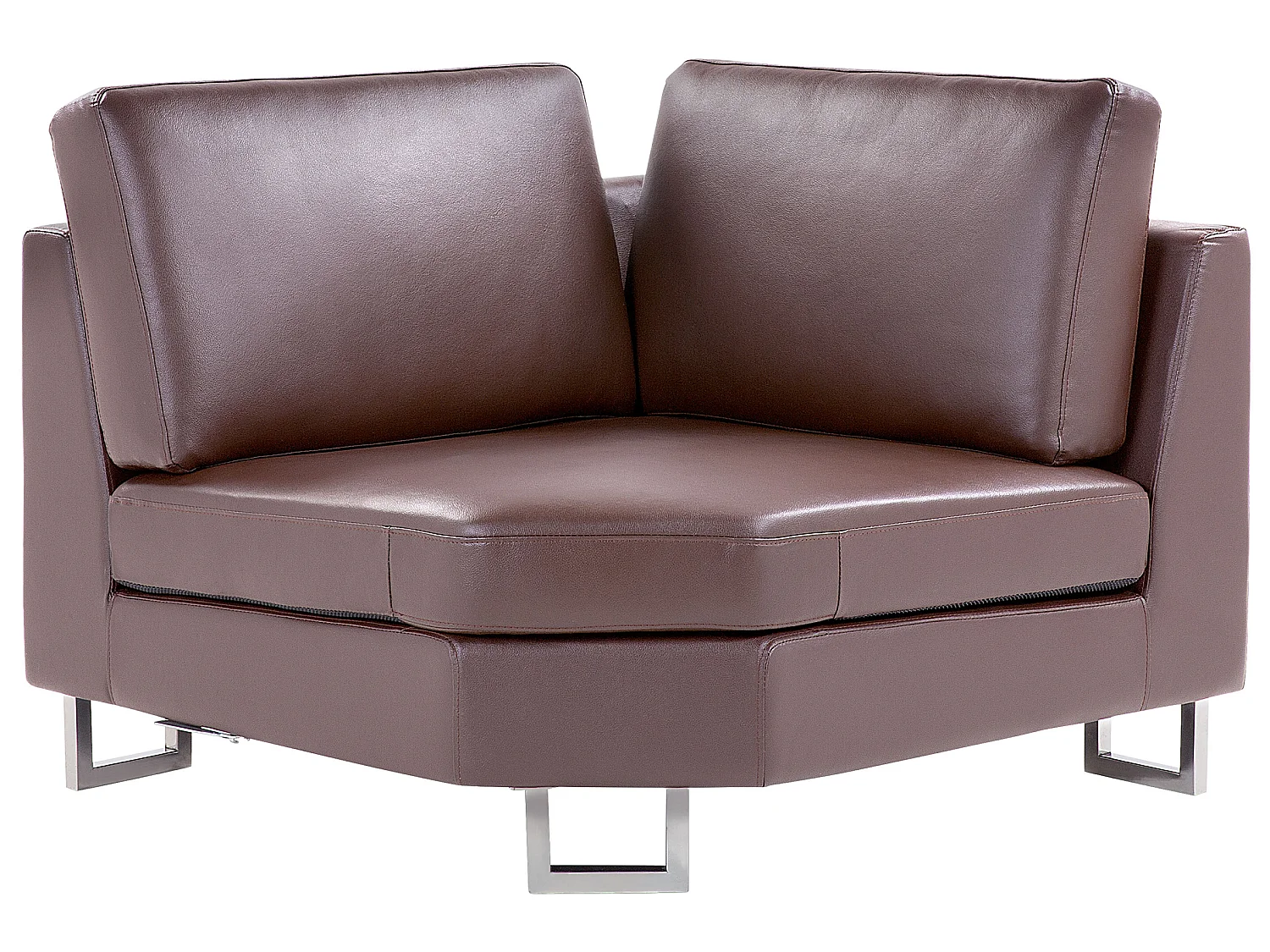 Hoekbank leer bruin rechtszijdig STOCKHOLM