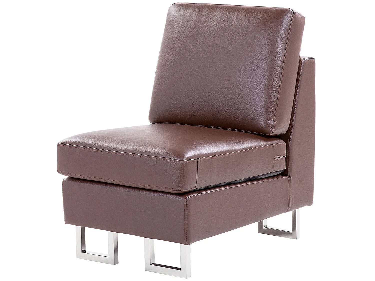 Hoekbank leer bruin rechtszijdig STOCKHOLM