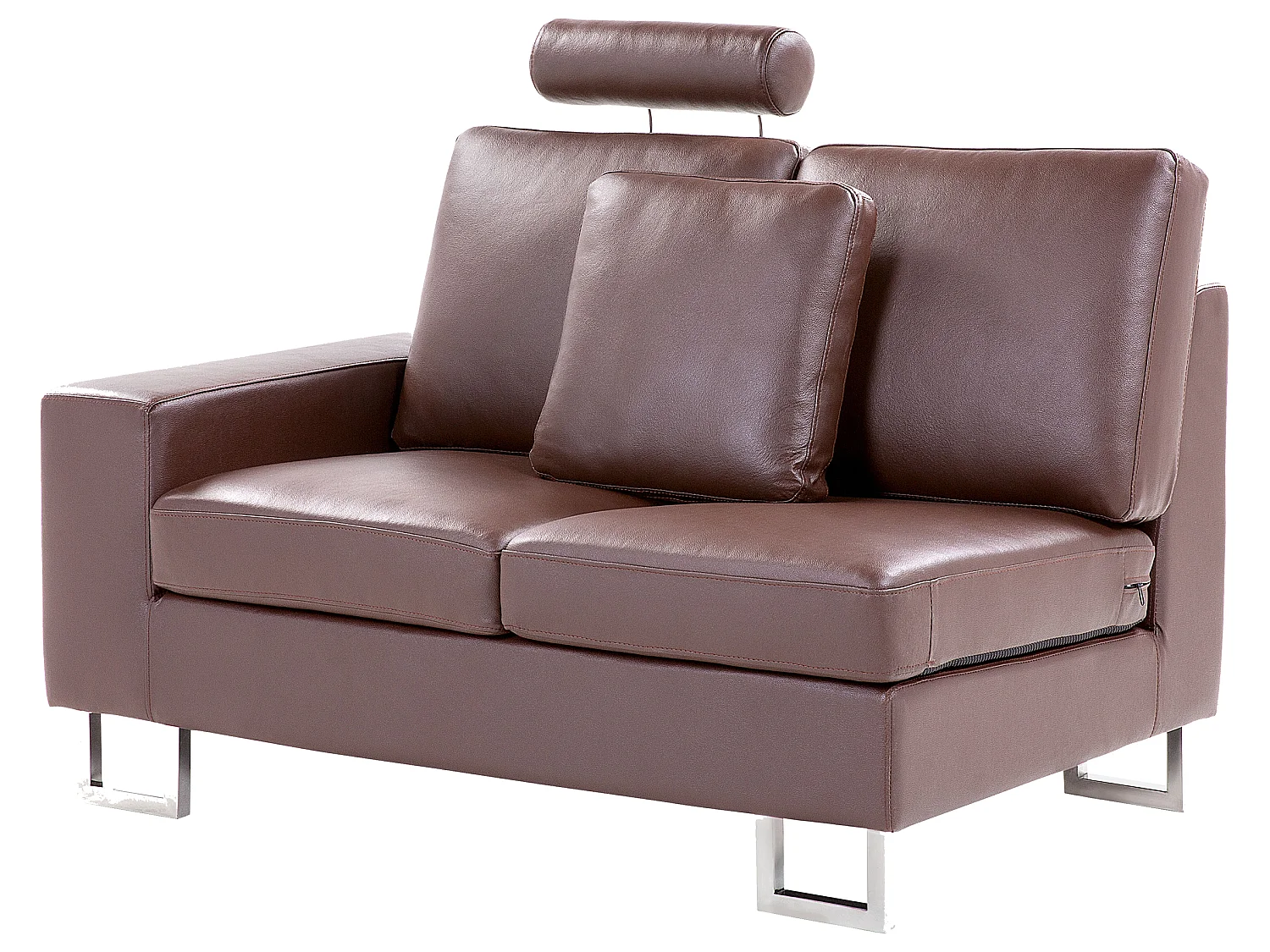 Hoekbank leer bruin rechtszijdig STOCKHOLM