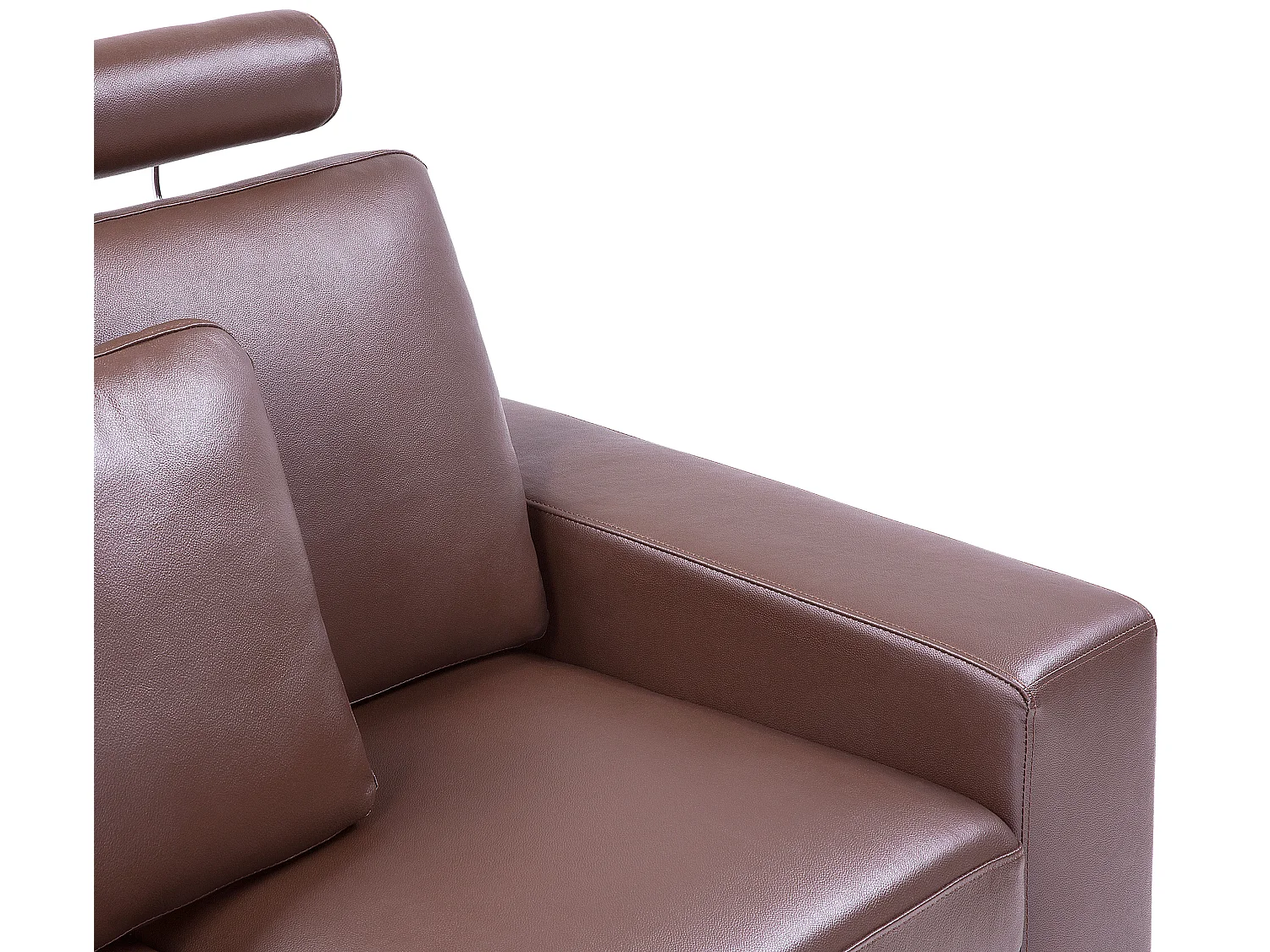 Hoekbank leer bruin rechtszijdig STOCKHOLM