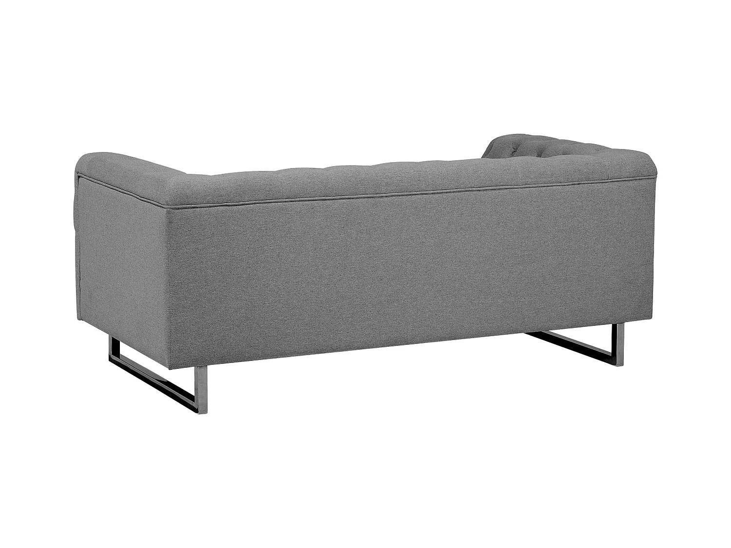 Canapé 2 places VISSLAND Tissu Gris clair