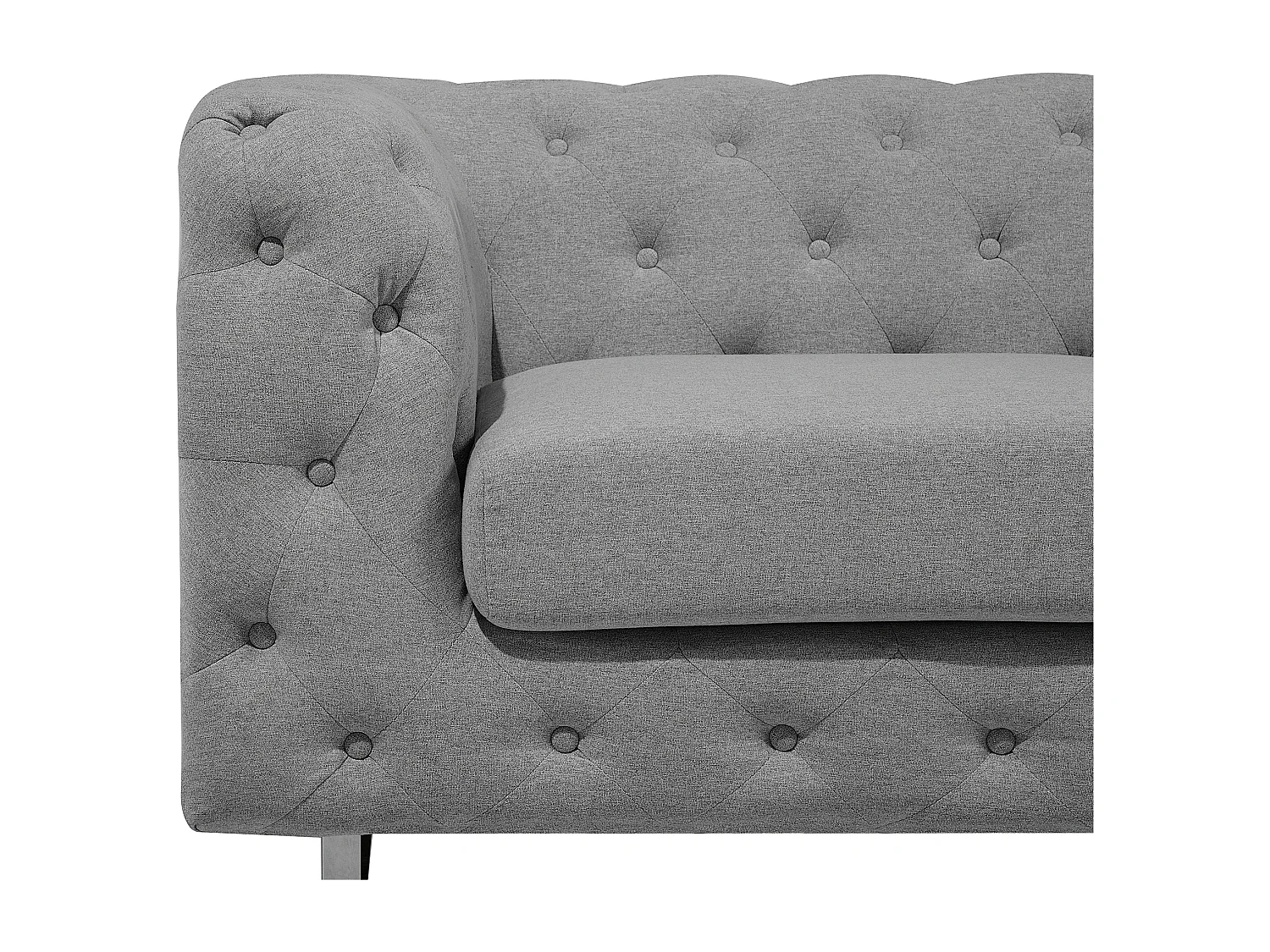 Sofa VISSLAND Stoff Hellgrau 2-Sitzer