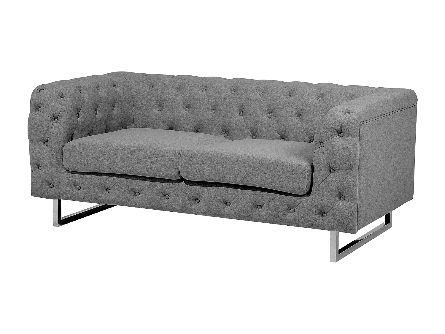 Sofa VISSLAND Stoff Hellgrau 2-Sitzer