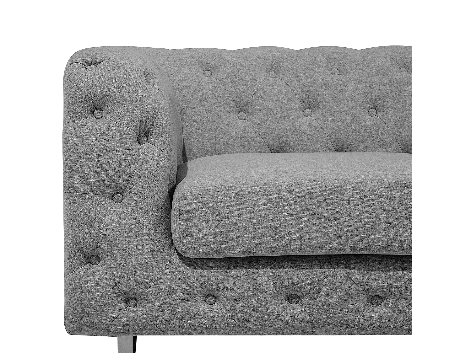 Sofa VISSLAND Stoff Hellgrau 2-Sitzer