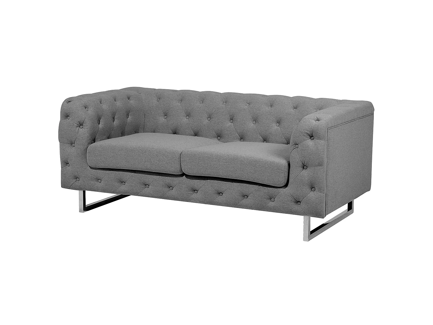 Sofa VISSLAND Stoff Hellgrau 2-Sitzer