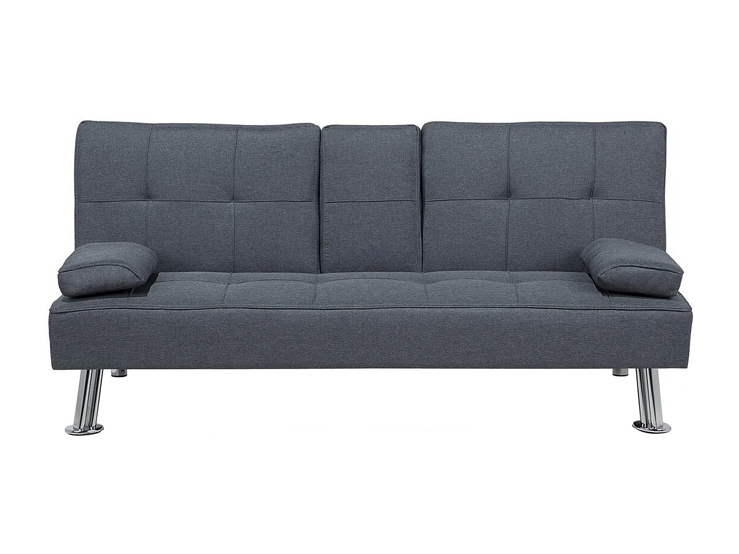 Sofá-cama ROXEN Tecido Cinzento escuro 3 lugares