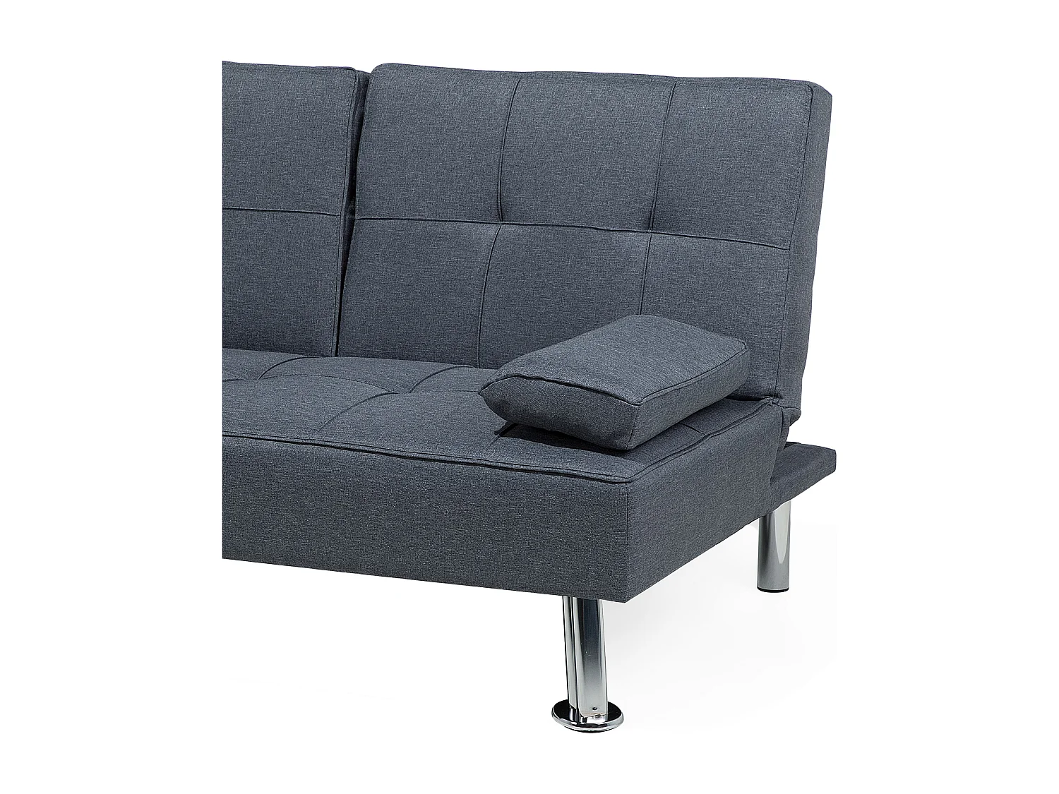 Sofá-cama ROXEN Tecido Cinzento escuro 3 lugares