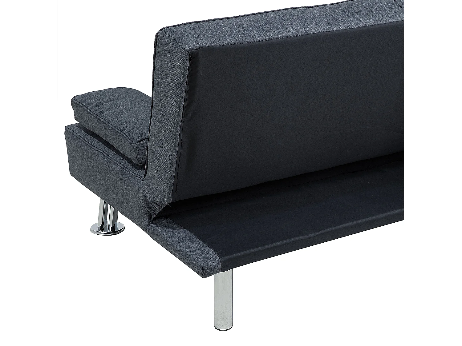 Sofá-cama ROXEN Tecido Cinzento escuro 3 lugares