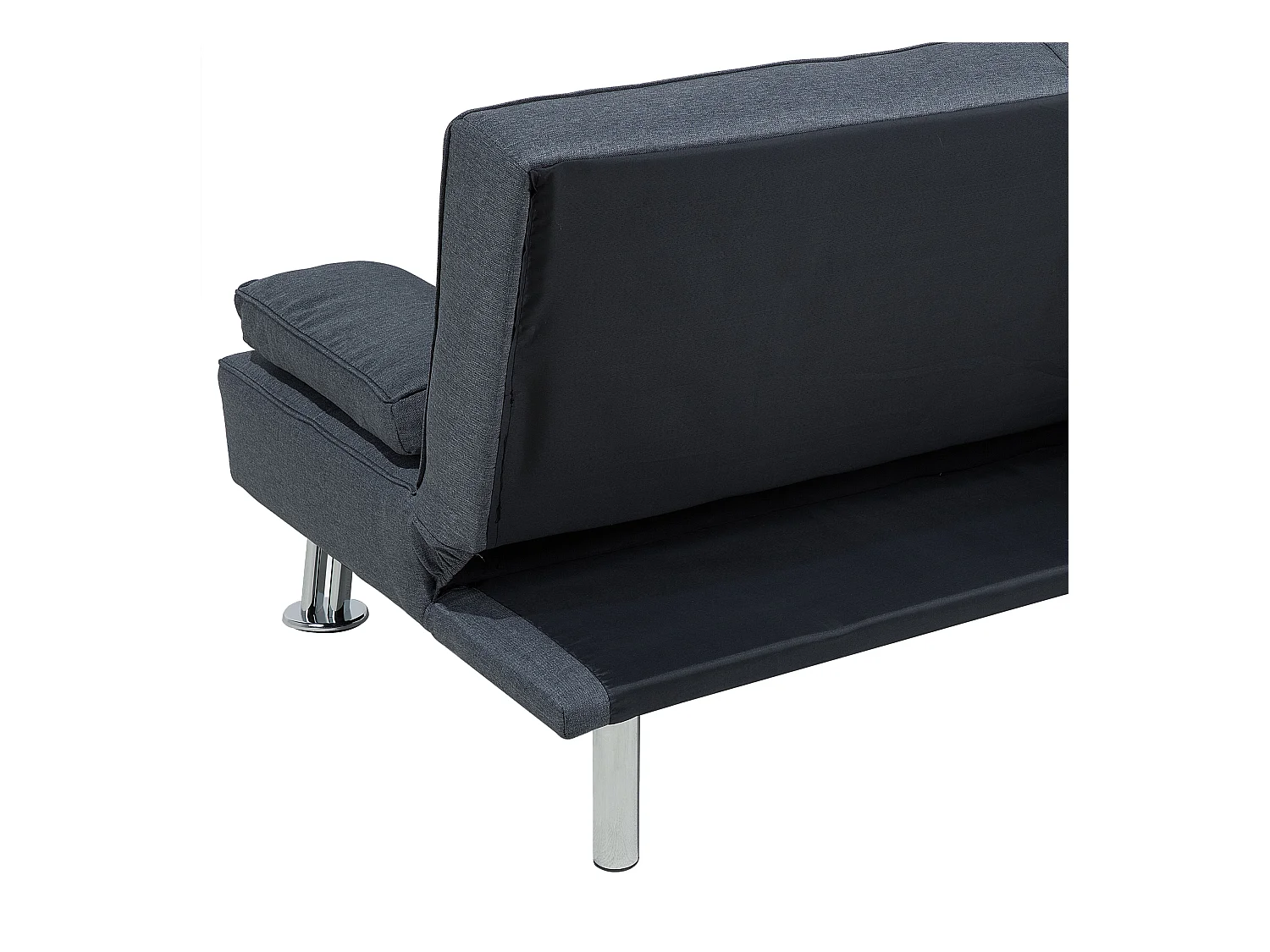 Canapé-lit 3 places ROXEN Tissu Gris foncé