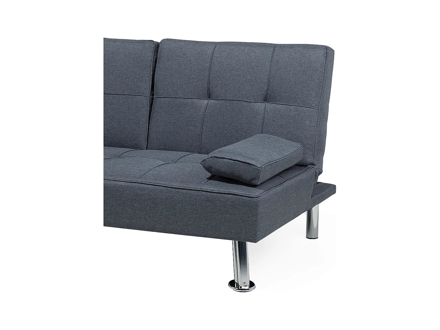 Canapé-lit 3 places ROXEN Tissu Gris foncé