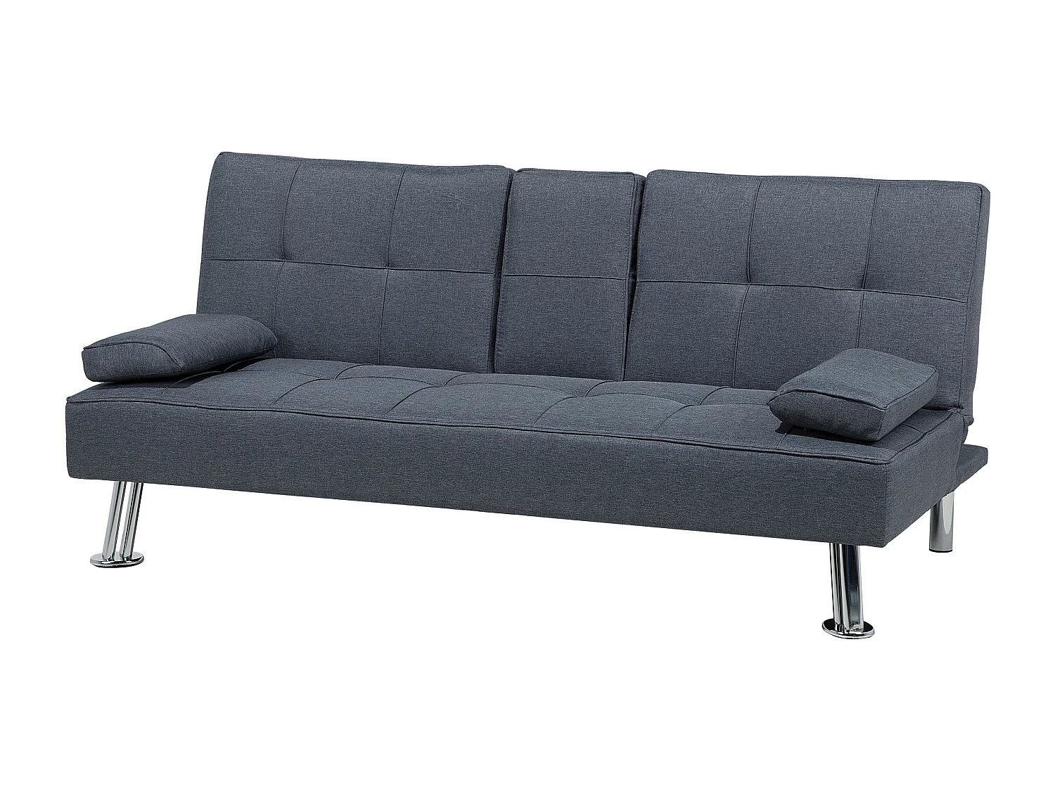 Sofá cama ROXEN Tela Gris oscuro 3 plazas
