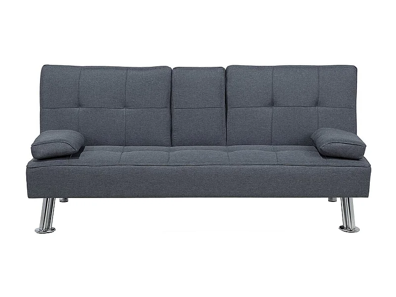 Canapé-lit 3 places ROXEN Tissu Gris foncé