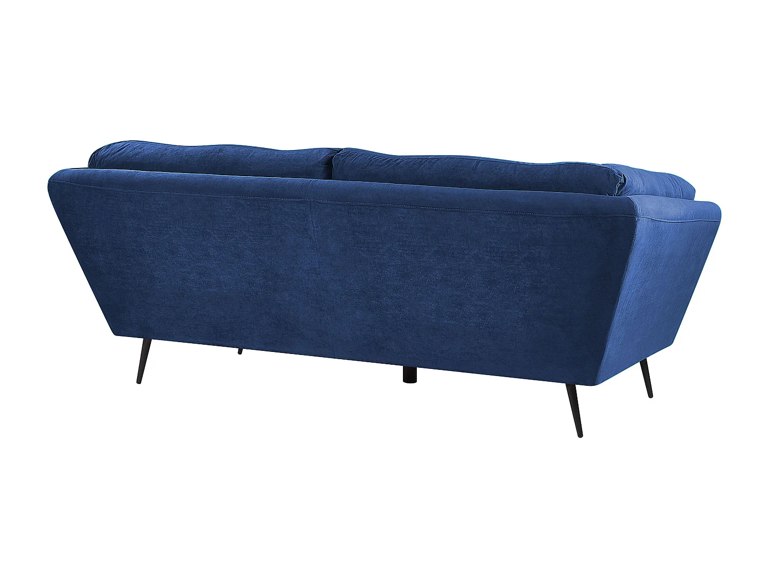 Modernes Sofa aus Samtstoff in Marineblau 3er Sitzer Lenvik