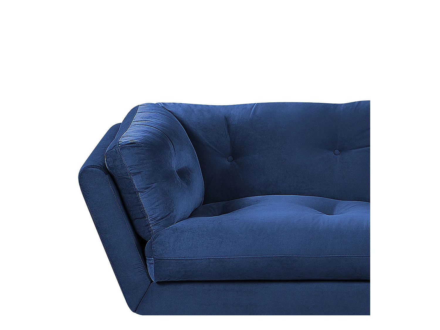 Modernes Sofa aus Samtstoff in Marineblau 3er Sitzer Lenvik