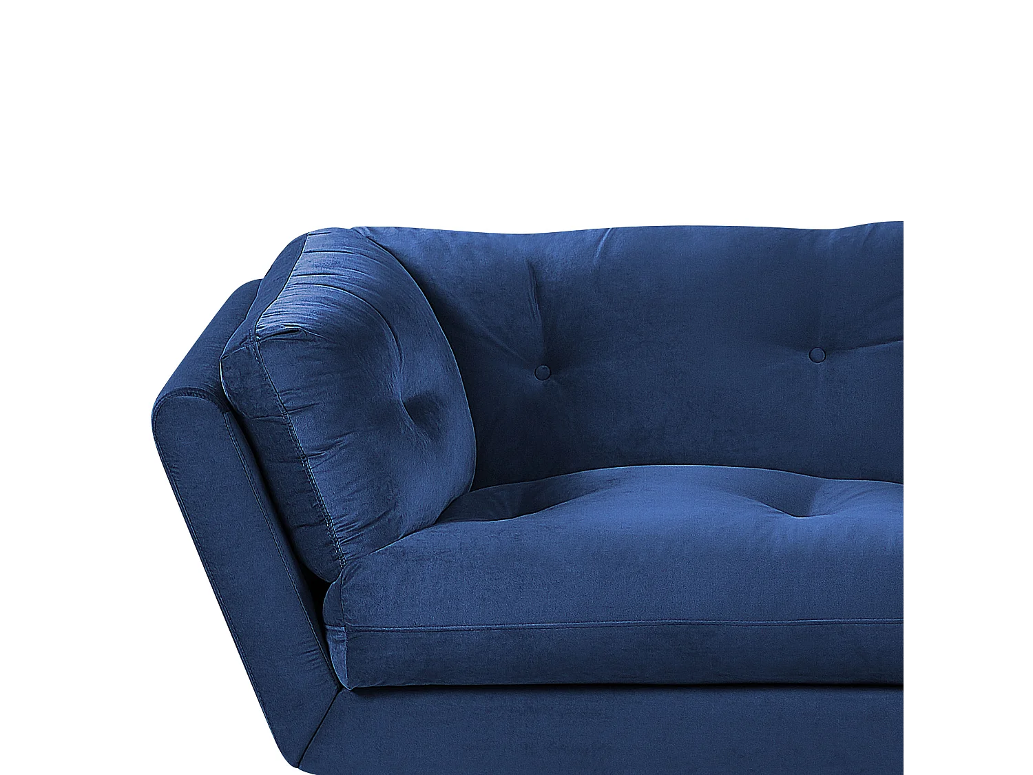 Sofá LENVIK Veludo Azul marinho 3 lugares