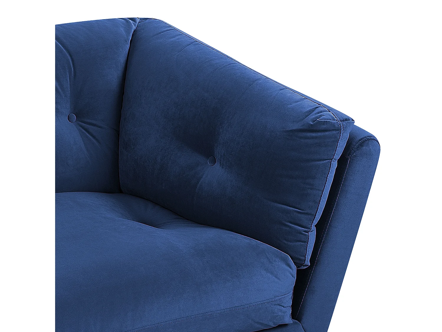 Divano LENVIK Velluto Blu marino 3 posti
