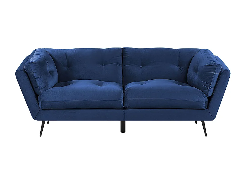 Sofá LENVIK Terciopelo Azul marino 3 plazas