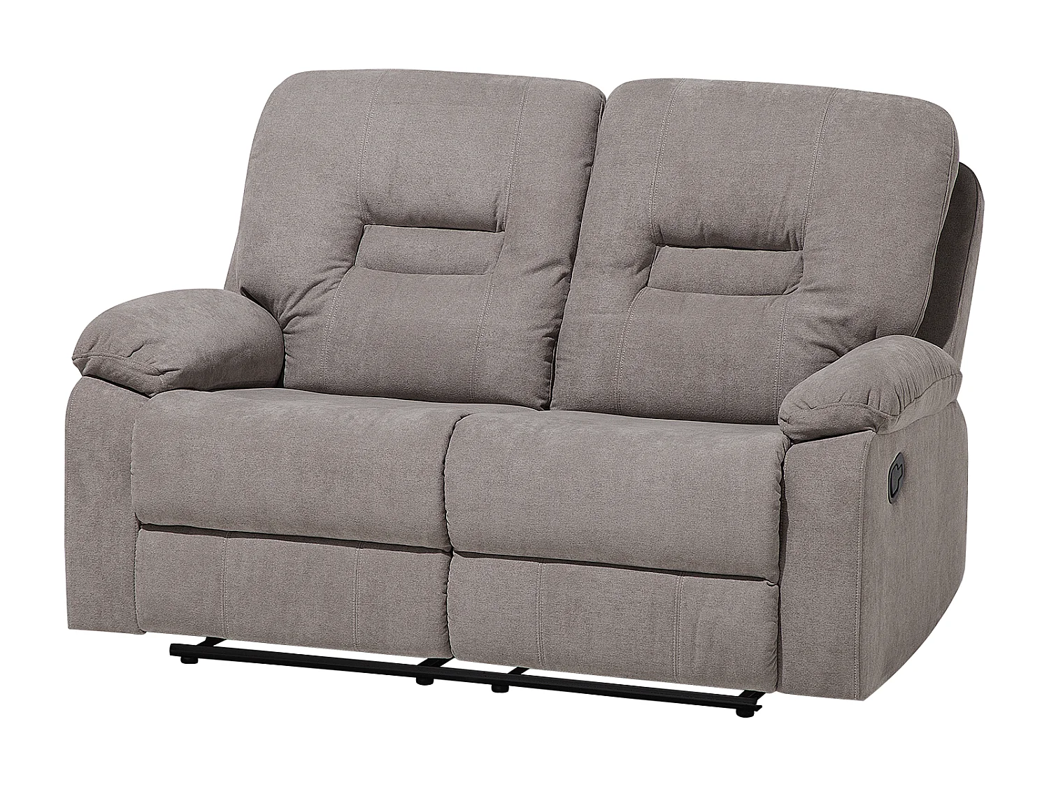 Klassischer 2-Sitzer Sofa Polsterbezug taupe beige verstellbar Bergen