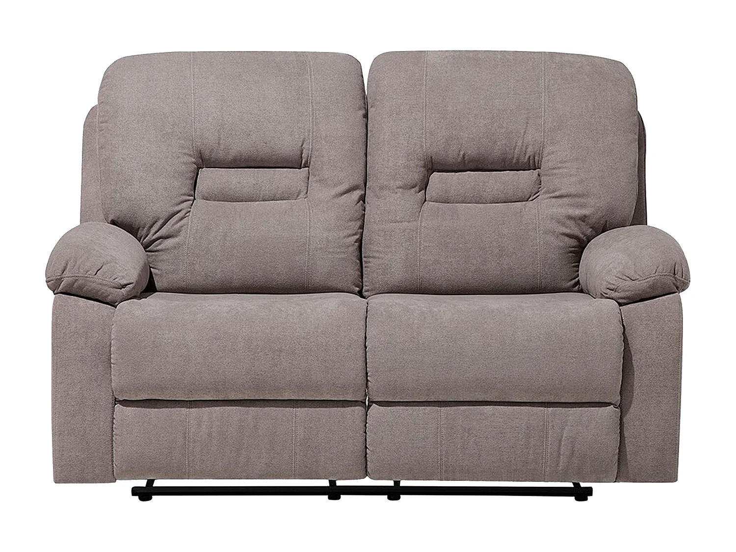 Klassischer 2-Sitzer Sofa Polsterbezug taupe beige verstellbar Bergen