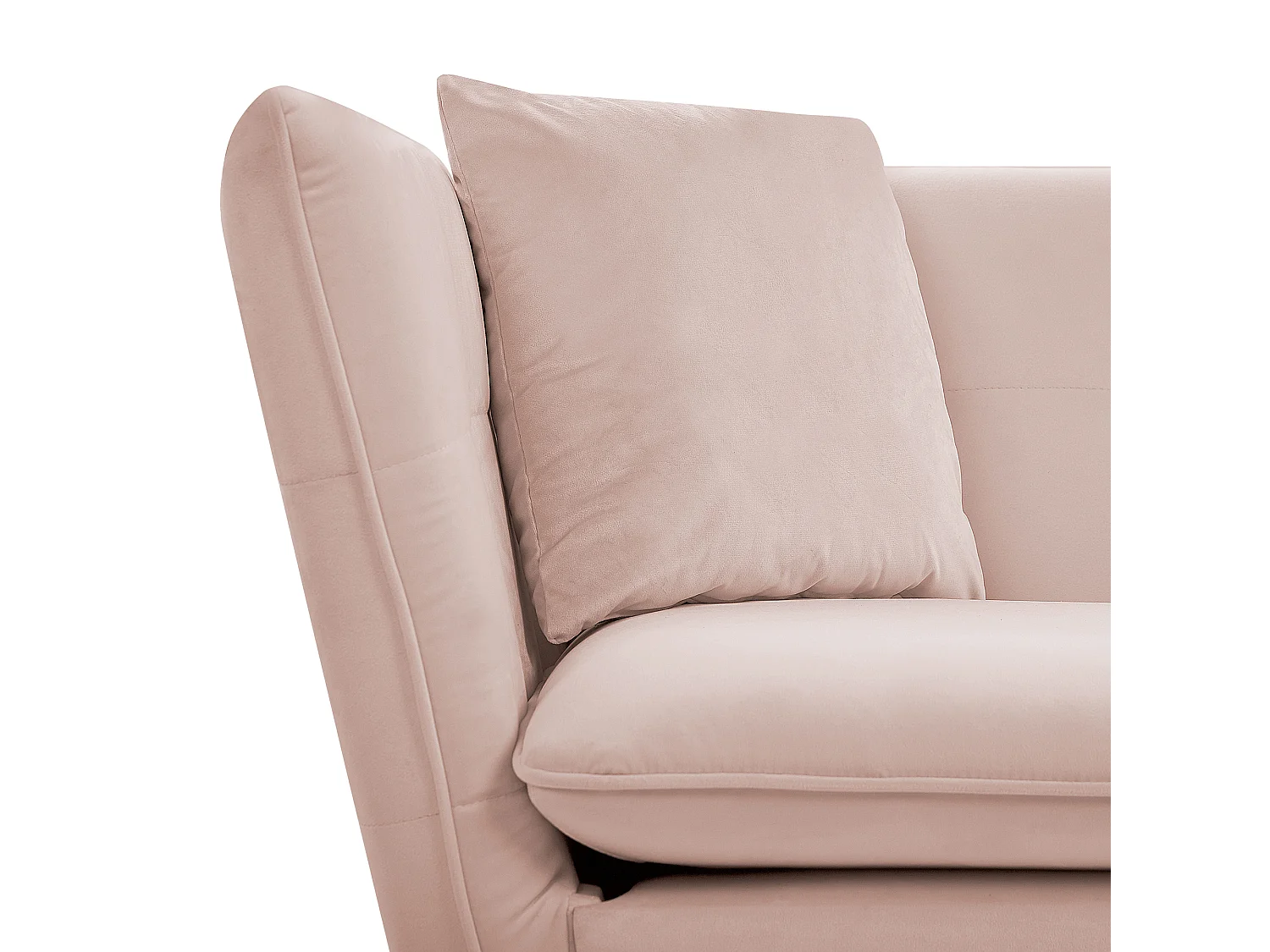 Bank FREDERICA Fluweel Roze 3-zitter